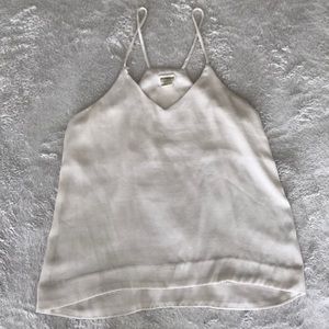 Strappy razorback satin tank